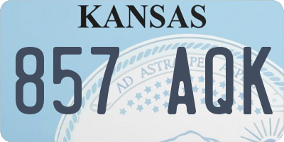 KS license plate 857AQK