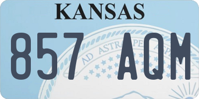 KS license plate 857AQM