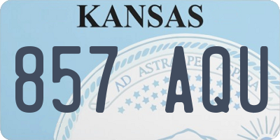 KS license plate 857AQU