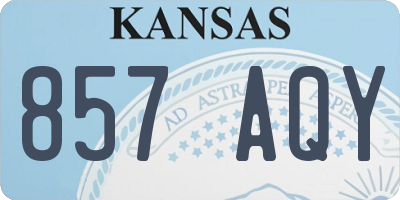KS license plate 857AQY