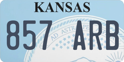 KS license plate 857ARB