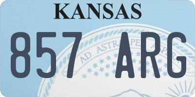 KS license plate 857ARG