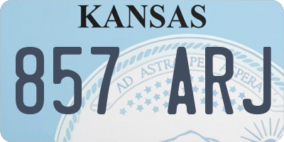 KS license plate 857ARJ