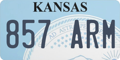 KS license plate 857ARM