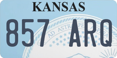 KS license plate 857ARQ