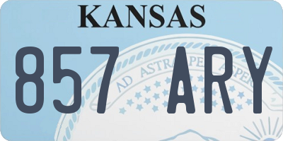 KS license plate 857ARY