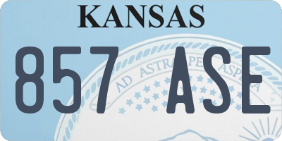 KS license plate 857ASE