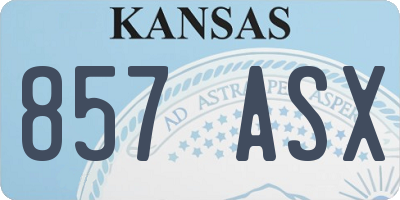 KS license plate 857ASX