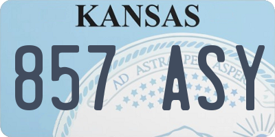 KS license plate 857ASY