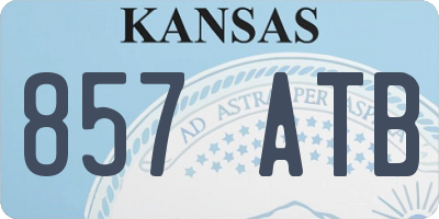 KS license plate 857ATB