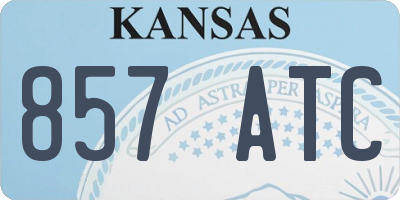 KS license plate 857ATC