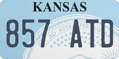 KS license plate 857ATD