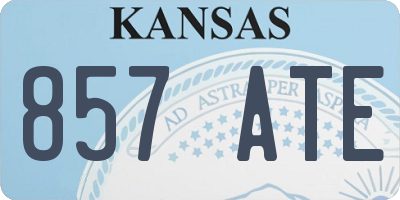 KS license plate 857ATE