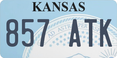 KS license plate 857ATK