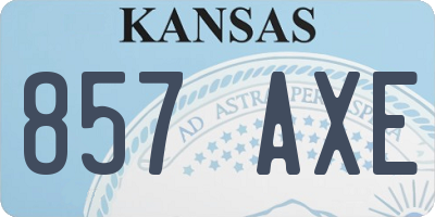 KS license plate 857AXE