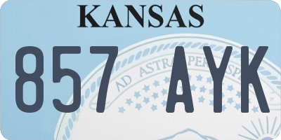KS license plate 857AYK