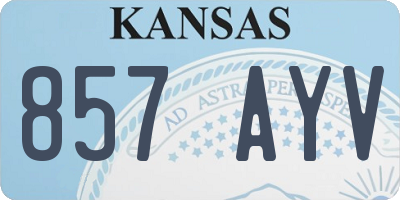 KS license plate 857AYV
