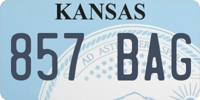 KS license plate 857BAG