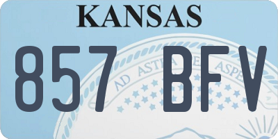 KS license plate 857BFV