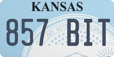 KS license plate 857BIT