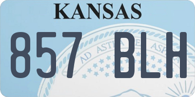 KS license plate 857BLH