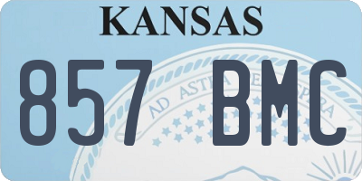 KS license plate 857BMC