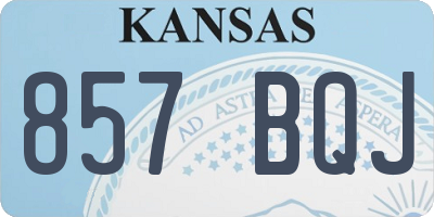KS license plate 857BQJ