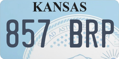 KS license plate 857BRP