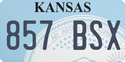 KS license plate 857BSX