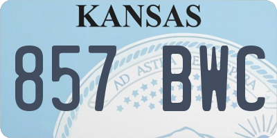 KS license plate 857BWC