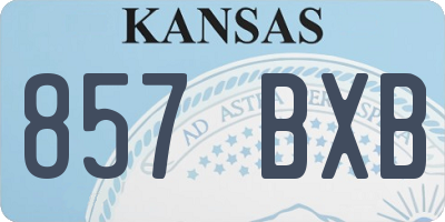 KS license plate 857BXB
