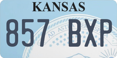 KS license plate 857BXP
