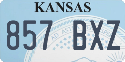 KS license plate 857BXZ