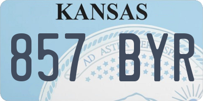 KS license plate 857BYR