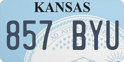 KS license plate 857BYU