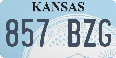 KS license plate 857BZG