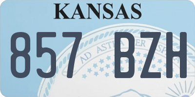 KS license plate 857BZH