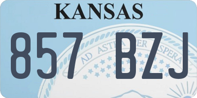 KS license plate 857BZJ