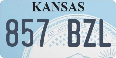 KS license plate 857BZL