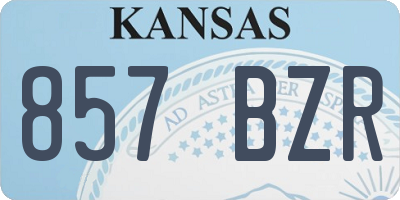 KS license plate 857BZR