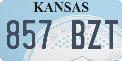 KS license plate 857BZT