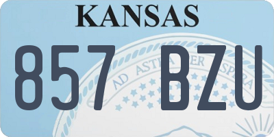 KS license plate 857BZU