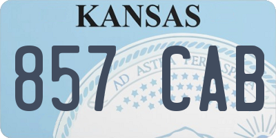 KS license plate 857CAB