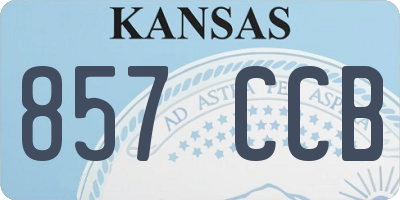 KS license plate 857CCB