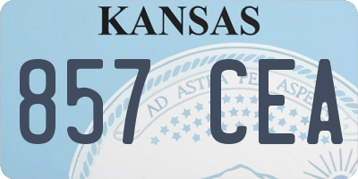 KS license plate 857CEA