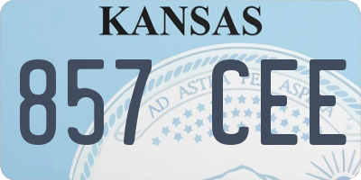 KS license plate 857CEE