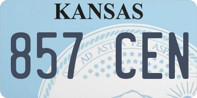 KS license plate 857CEN