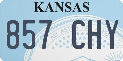 KS license plate 857CHY