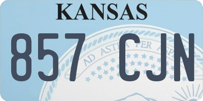 KS license plate 857CJN