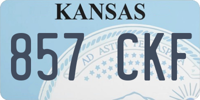 KS license plate 857CKF